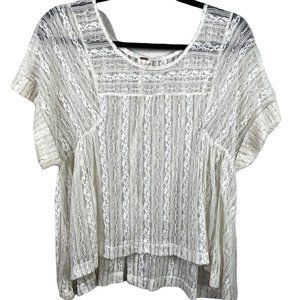 Free People White Lace Blouse